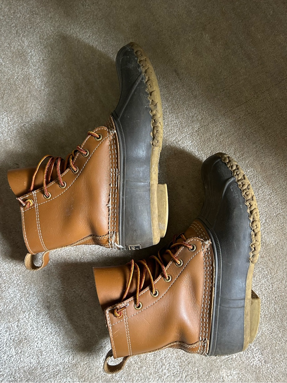 L.L. Bean Tan and Black Bean Boots - Picture 2 of 5